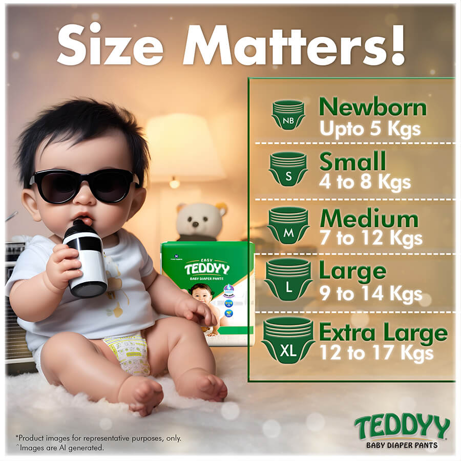 Teddyy Easy Babby Diaper Pants,  Nb (44Pcs) (Up To 5 Kg)