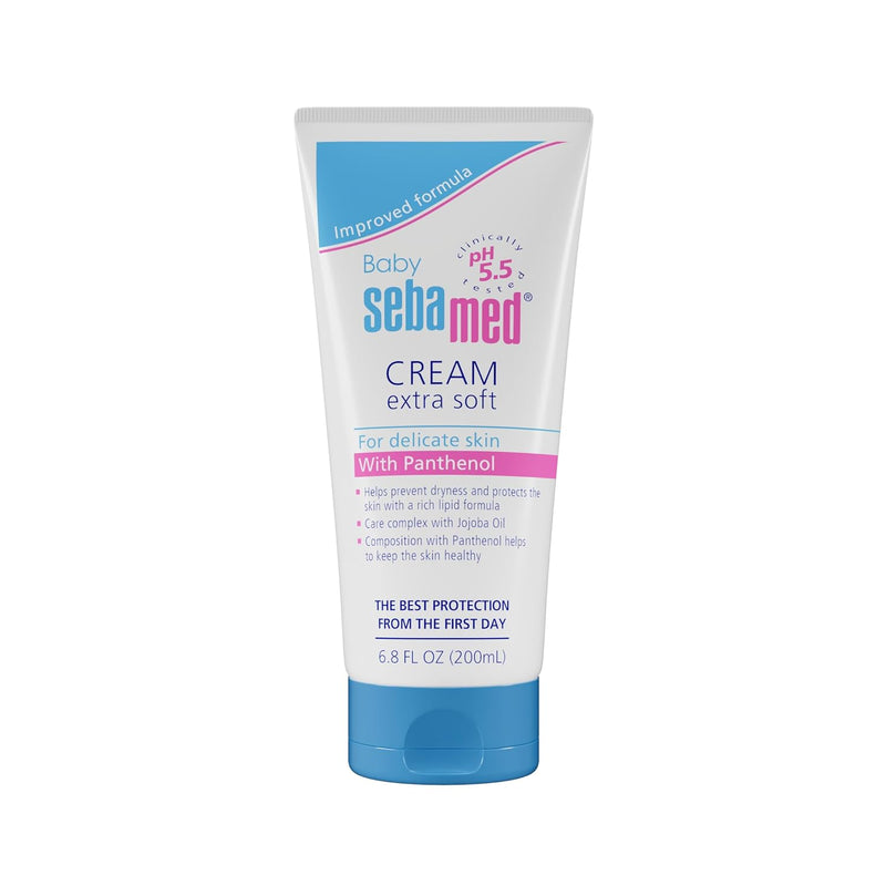 Sebamed Baby Cream Extra Soft 200M|Ph 5.5| Panthenol And Jojoba Oil|Clinically Tested| Ecarf Approved