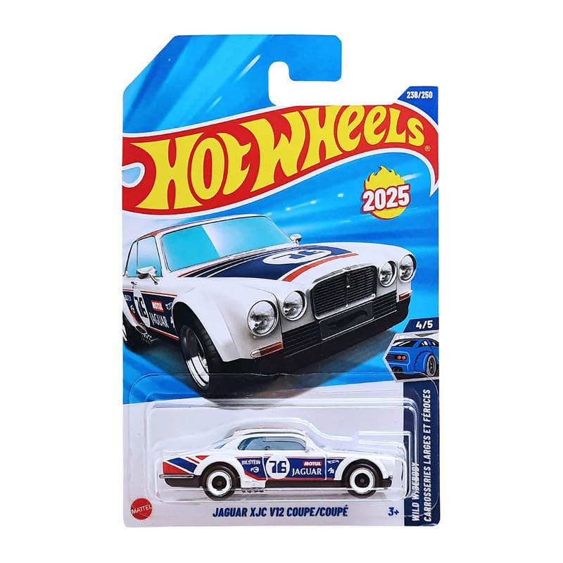 Hot Wheels 2025 Jaguar XJCV12 Coupe Wild Widebody Ages 3 and Up 238/250 (White)