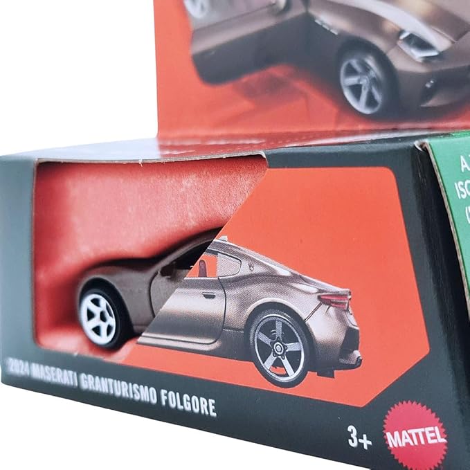 Hot Wheels Match Box Moving Parts 2024 Maserati Granturismo Folgore for 3 Years & Above (Brown)