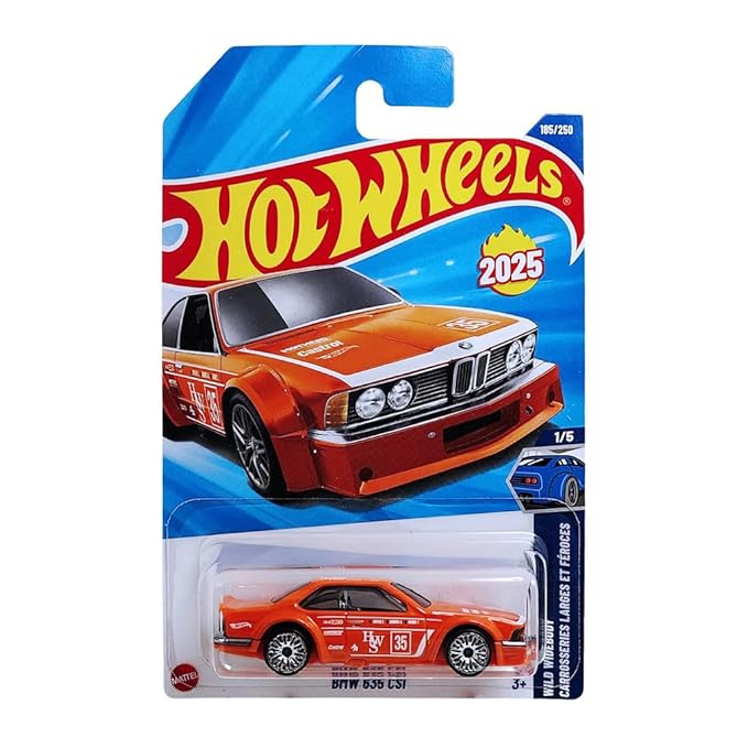 Hot Wheels 1:64 Scale BMW 635 CSi Wild Widebody Ages 3 Years and Up 185/250 (Oange)