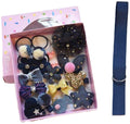 FOK Set of 18 Pieces Fancy Headwear Acessories For Baby Girls/Toddlers - Blue