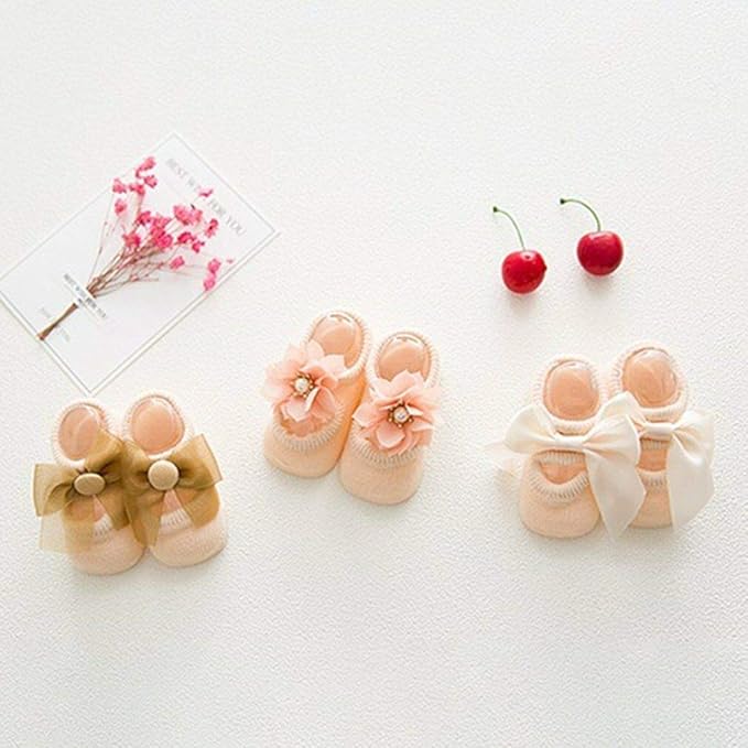 NewBorn Baby's Regular Cotton Socks (Pack Of 3) For 0-12 months