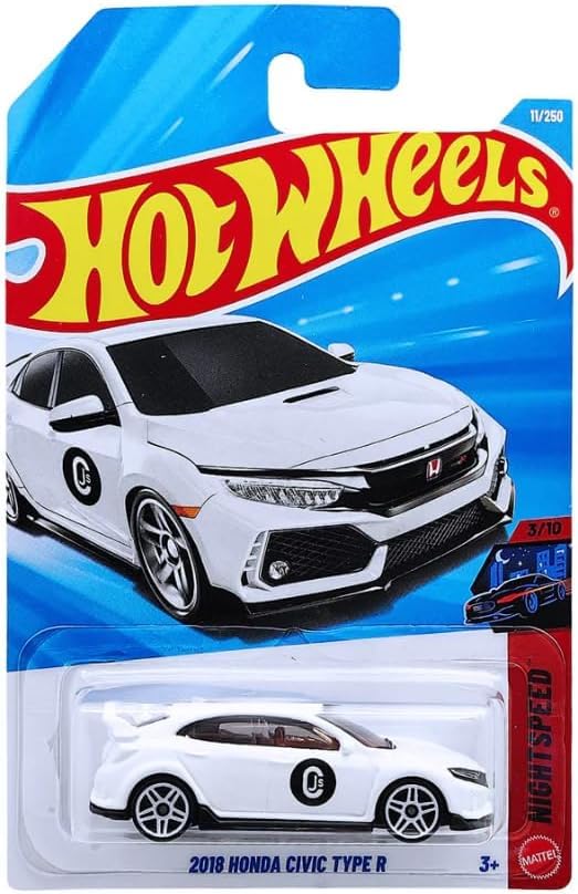 Hot Wheels 2018 Honda Civic Type R [White] Night Speed 3/10, 11/250