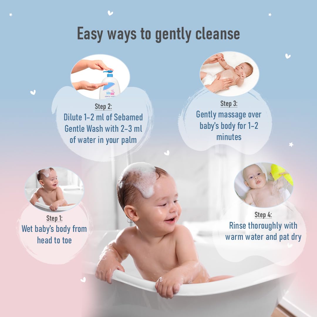 Sebamed Baby Gentle Wash|Ph 5.5|Baby Body Wash|Soap Free|Tear Free|400 Ml