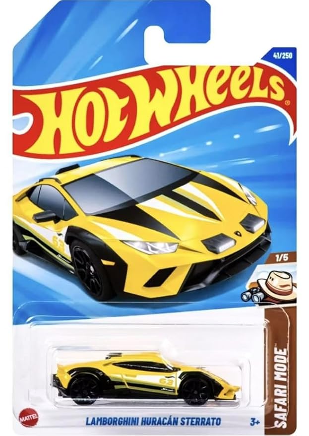 Hot Wheels Lamborghini Hurucan Sterrato [Yellow] Safari Mode 1/5, 41/250, 1:64 Scale Diecast Vehicle
