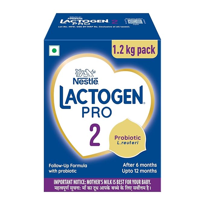 Lactogen Pro 2 Powder, Follow-Up Formula With Probiotic, Infant, After 6 Months Up To 12 Months, Bag-In-Box Pack, 1.2Kg (3 Units*400G)