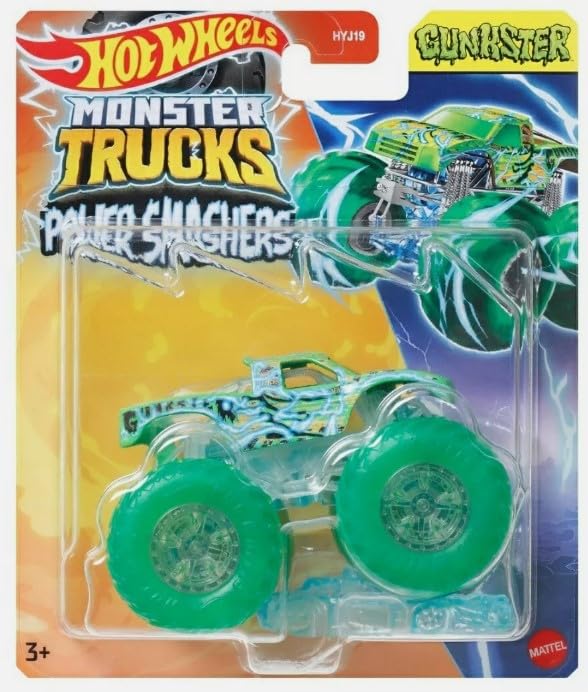 Hot Wheels Monster Trucks New for 2024 1:64 Scale (Gunkster 3/7 Power Smashers)