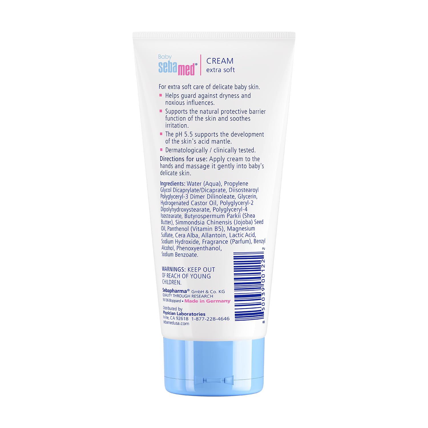 Sebamed Baby Cream Extra Soft 200M|Ph 5.5| Panthenol And Jojoba Oil|Clinically Tested| Ecarf Approved