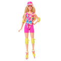 Barbie The Movie Doll Margot Robbie as Collectible Inline Skating Doll Wearing Leotard Biker Shorts