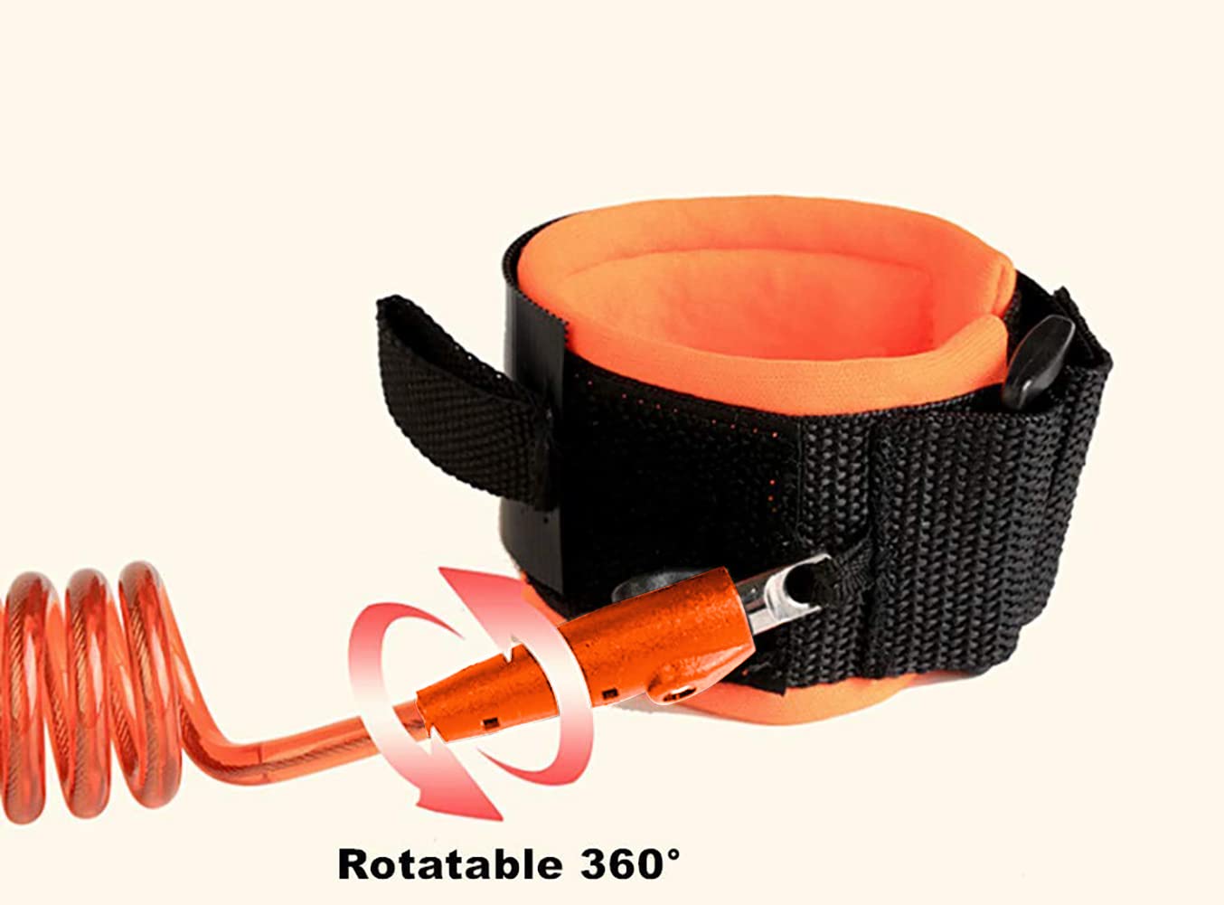 2 Meter Anti Lost Safety Wrist Bracelet for Baby Child,with Extra Long Harness Strap Walking Hand Belt(Orange)