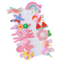 Figment Hair Clip Cute Fruit Cartoon Animal Shape Hair Pins Set for Baby Girls, Little Girl Hair Stuff Kids Accessory, Flower Candy, Fruits Rainbow, Butterflies for Hairstyles (Pink)
