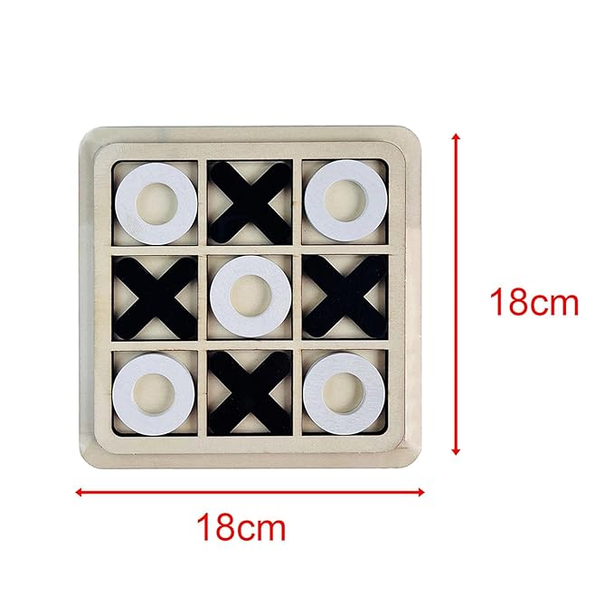 CLUB BOLLYWOOD Tic TAC Toe Board Game for Adults and Family Night Activity Educational Toys Black White,|Toys & Hobbies | Games |1 Wood Tic Tac Toe Board Game