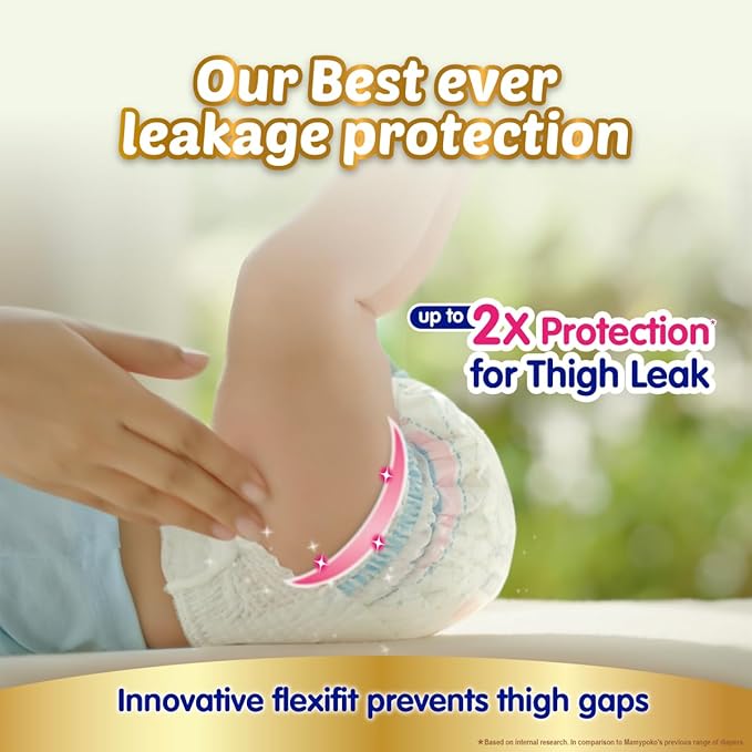 Mamypoko Pants Extra Absorb Baby Diapers, Small (S Size) | 4-8 Kg | 46 Count