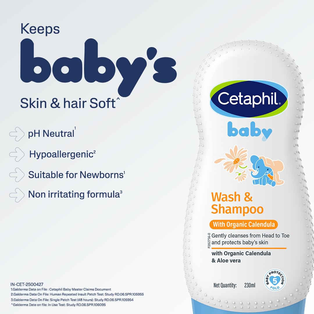 Cetaphil Baby Wash & Shampoo with Organic Calendula 230 ml
