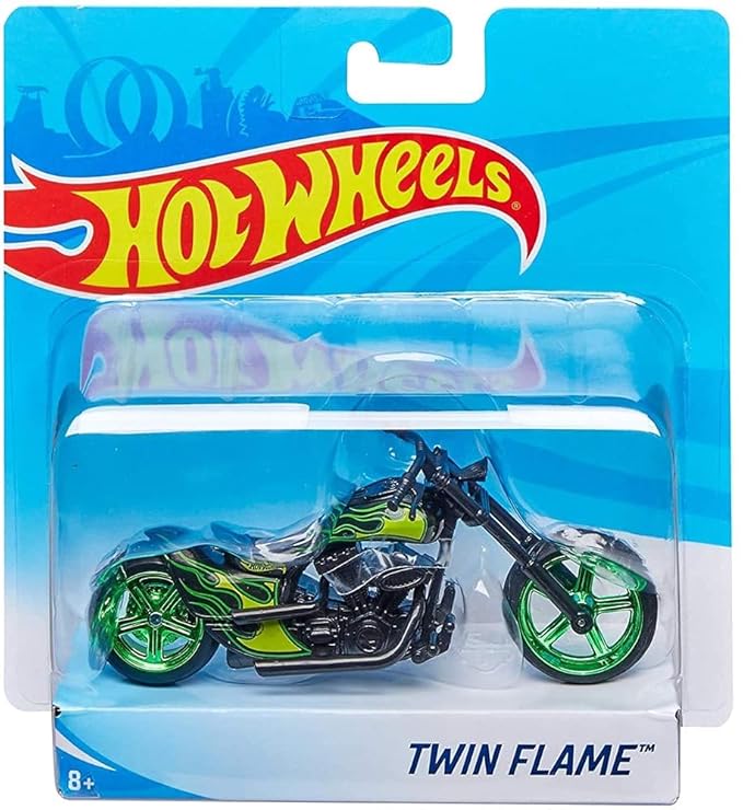 Hot Wheels Street Power Green Twin Flame Motorcycle - Kids