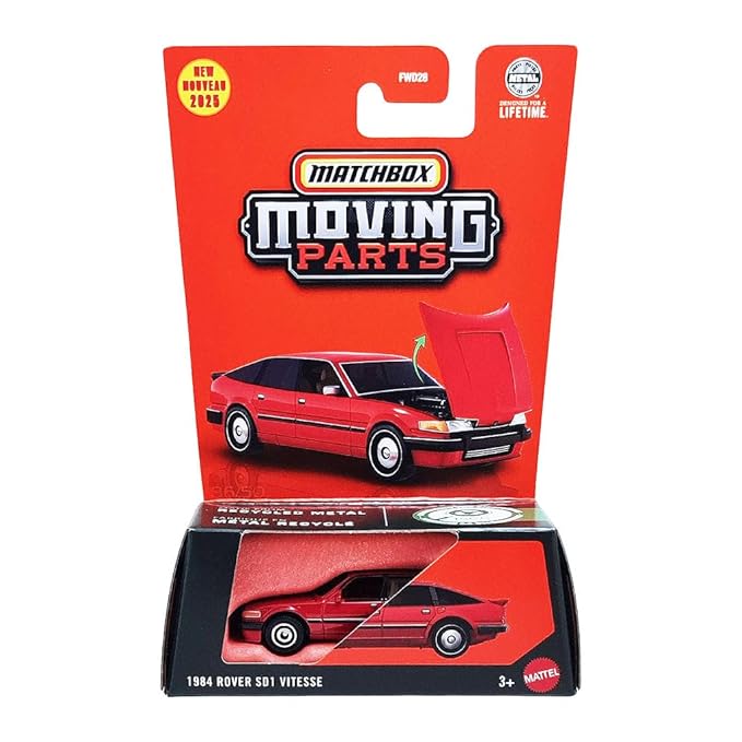 Hot Wheels Match Box Moving Parts 1984 Over SD1 Vitesse for 3 Years & Above (Red)