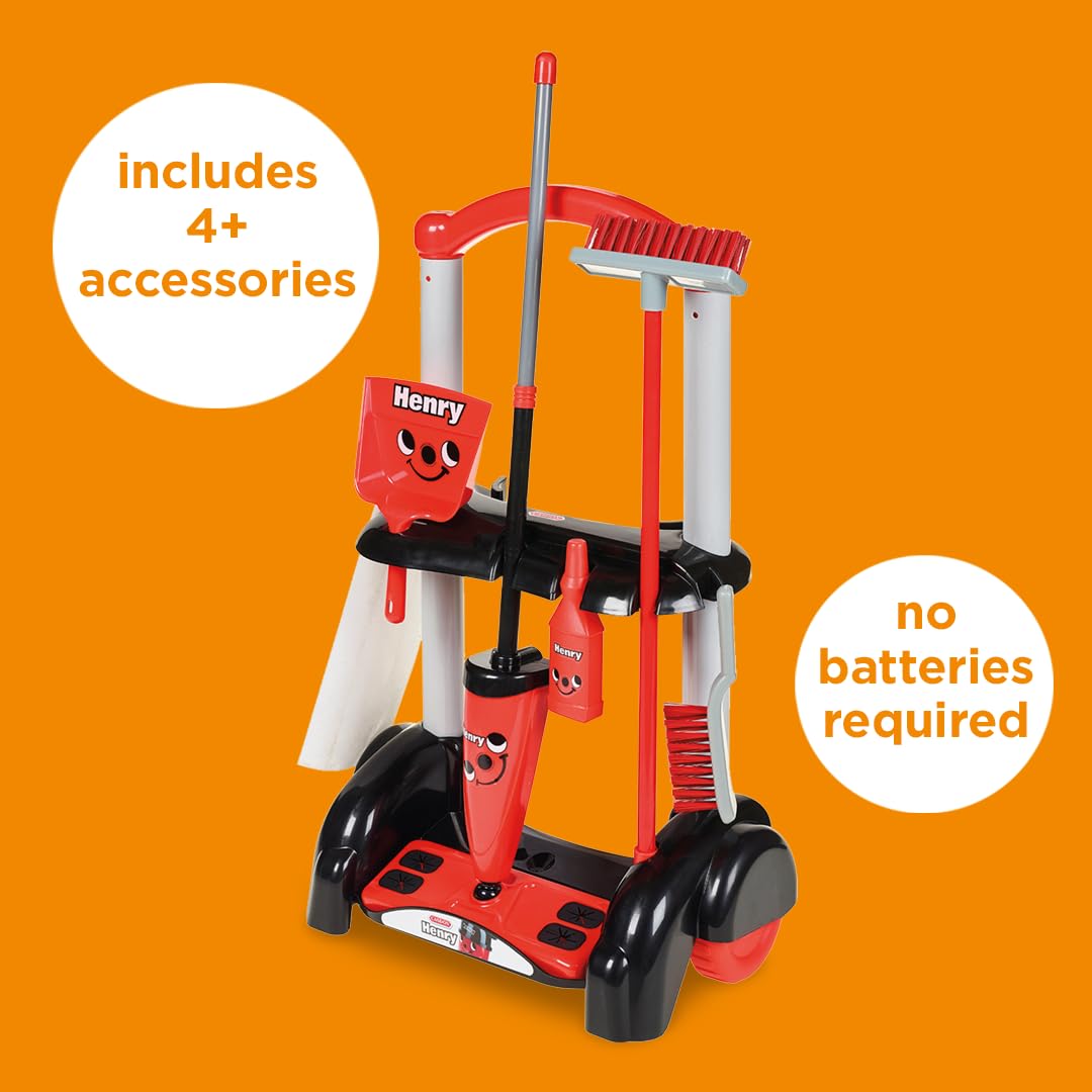 Casdon Henry Cleaning Trolley Red Toy Playset