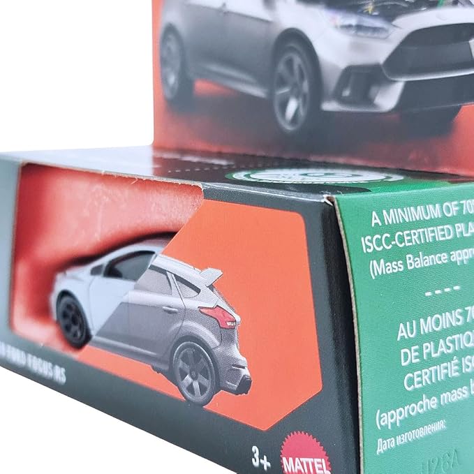 Hot Wheels Match Box Moving Parts 2018 Ford Focus RS for 3 Years & Above (Grey)