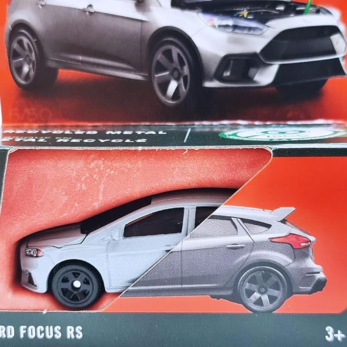 Hot Wheels Match Box Moving Parts 2018 Ford Focus RS for 3 Years & Above (Grey)