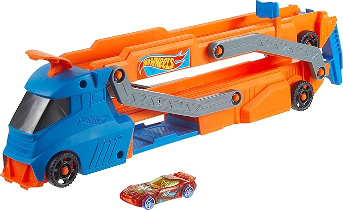 Hot Wheels 1:64 Scale Toy Car - 30" Race Track with a Starter - Holds up to 9 Cars in 1:64 Scale - Connects to Other Sets HYT83