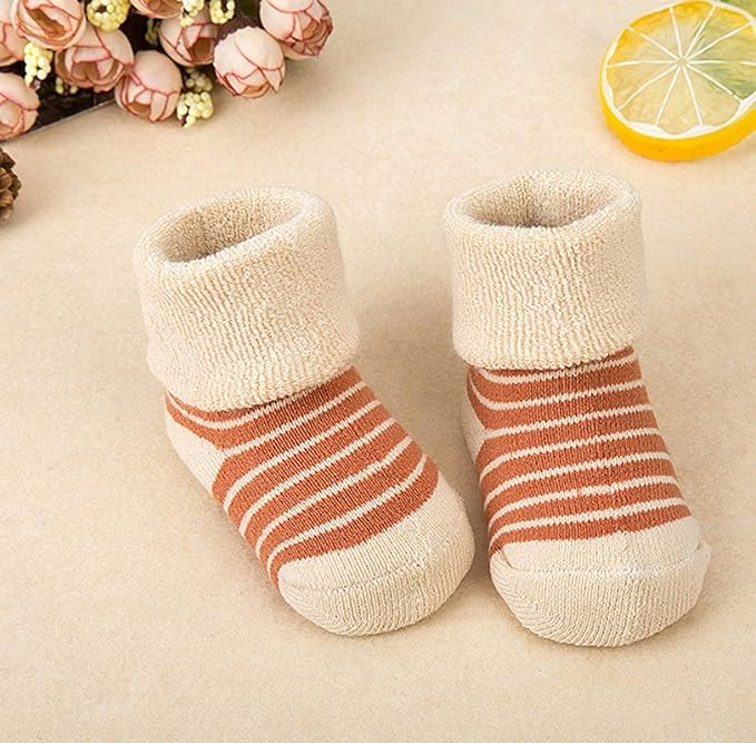 Boys & GIrls Thick Turn Cuff Ankle Cotton Soft Socks 0-12 Months Baby