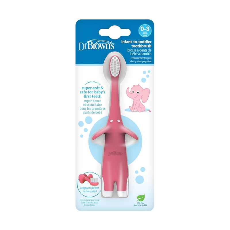Dr. Brown's Infant-to-Toddler Toothbrush, Pink