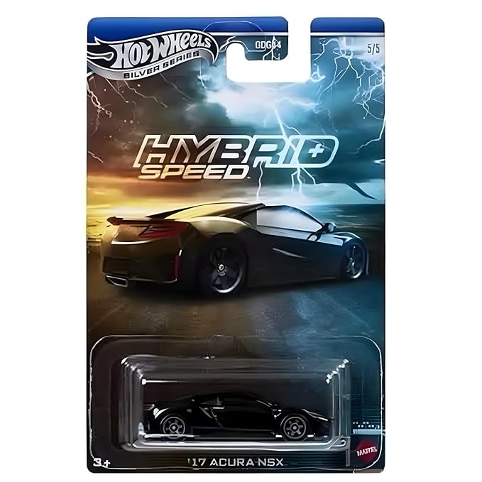 Hot Wheels Hybrid Speed 1:64 17 Acura NSX Silver Series for 3 Years & Above 5/5 (Black)