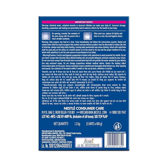 Lactogen Pro 1 Powder, 1.2Kg Pack, 0-6 Months, Infant Formula With Probiotic And Prebiotics