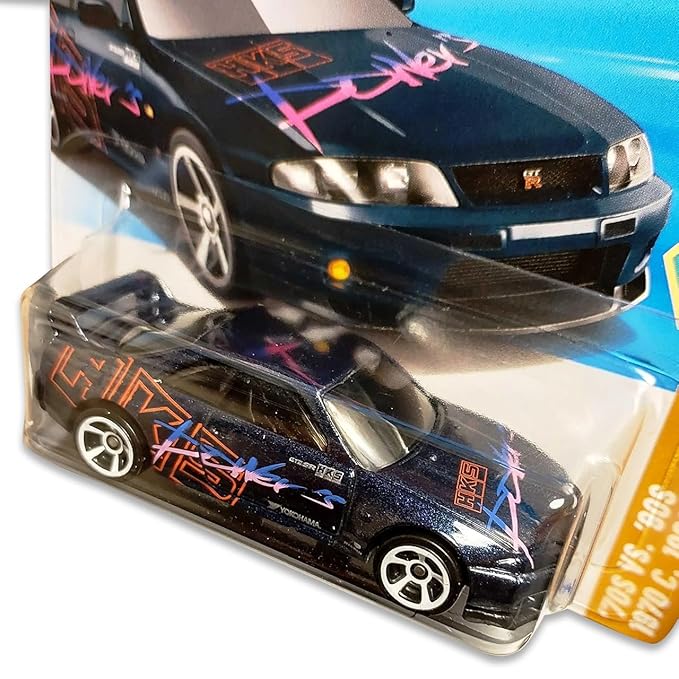 Mattel Hot Wheels Nissan Skyline GT-R (BCNR33) [Black], '70s VS. '90s 8/10, 144/250