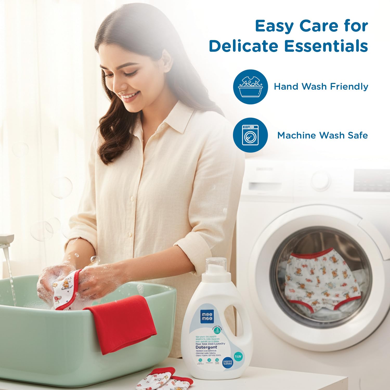 Mee Mee New Born Baby Gift Set | Soft Cotton Clothing Essentials for Infants/Baby Girls, Boys | Baby Shower Clothing Hamper (8 Pieces, Red)