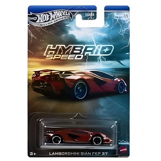 Hot Wheels Hybrid Speed 1:64 Lamborghini Sian FKP 37 Silver Series for 3 Years & Above 2/5 (Red)