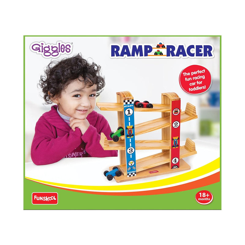 Giggles Funskool Ramp Racer Wooden Racing Toy