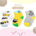 Mee Mee Baby Socks Combo | Cotton, Anti-Skid & Soft | Colorful Pack of 3 | 12 To 24 Months