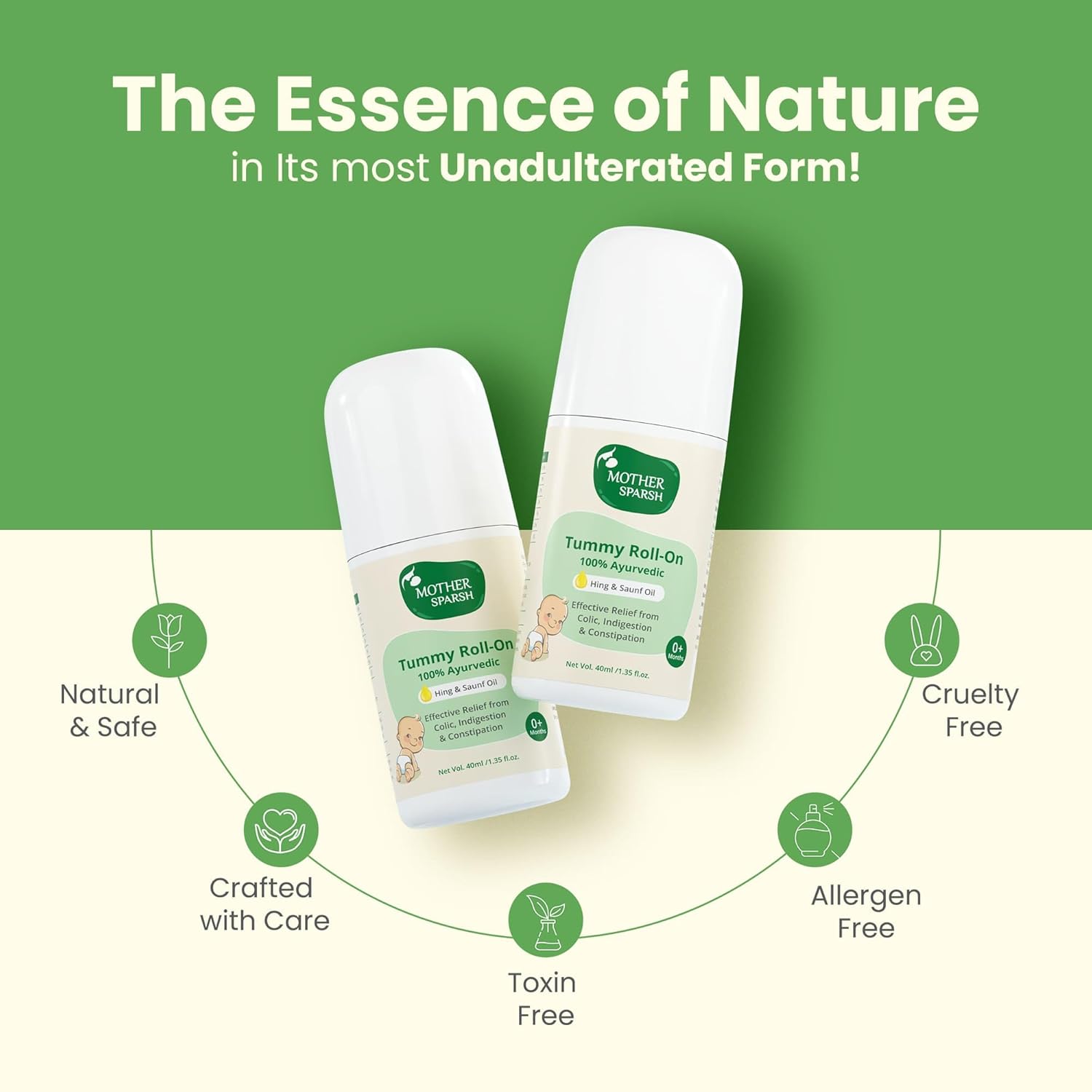 Mother Sparsh Baby Tummy Roll-On - 40 Ml