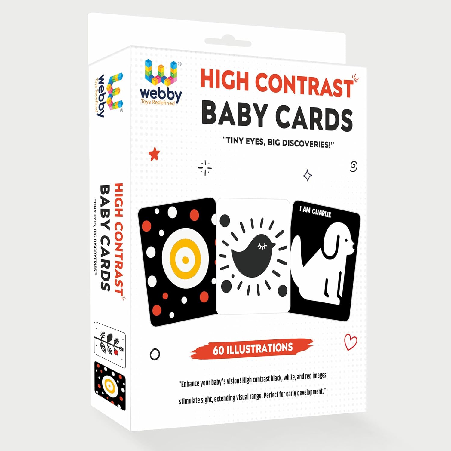 Webby High Contrast Baby Flashcards