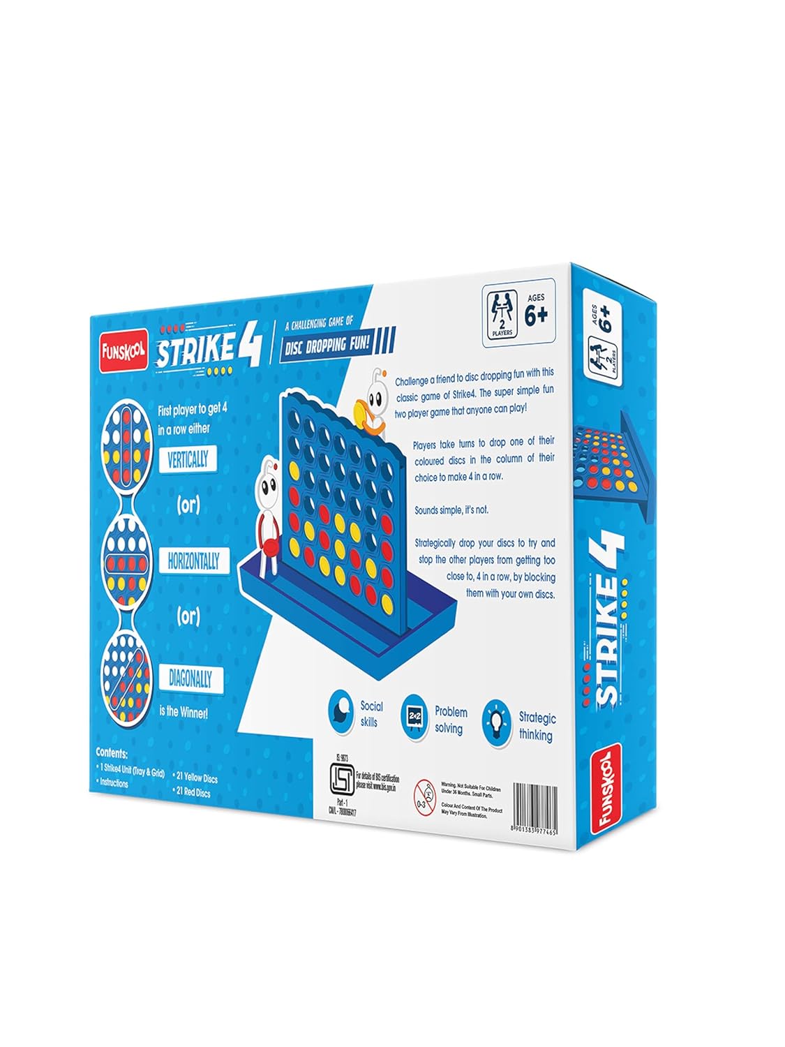 Funskool Games Strike 4 Classic Disc Dropping Game