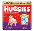 Huggies Complete Comfort Wonder Pants Large Size (L), 64 Count, Ideal For 9 To 14 Kgs