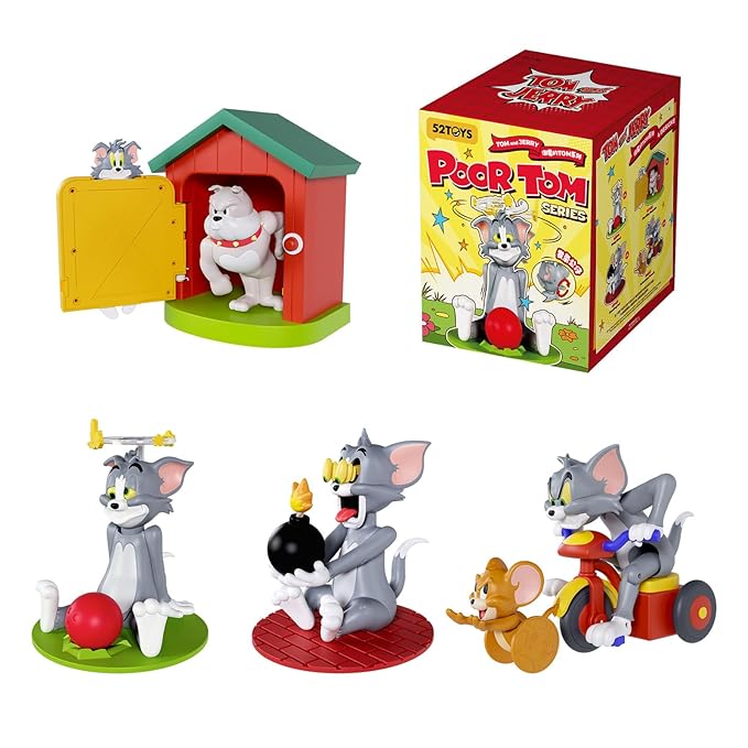 Tom & Jerry Poor Tom Series Collectible Action Figure Set (Blind Box Toy)