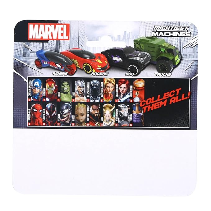 SKOODLE Marvel Pull-Back Rider Bike for Kids - Captain Marvel Motorcycles, Marvel Inspired Toy Bikes with Sturdy and Long-Lasting Construction, Enhances Motor Skills & Fun Vehicle Toy for Gift - Blue