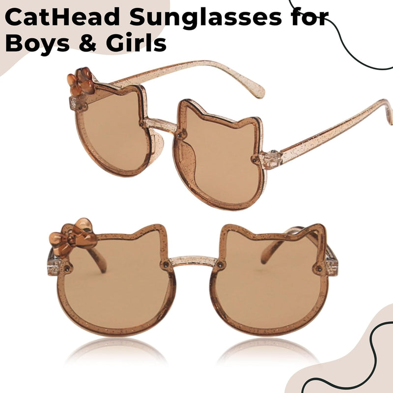 Kids Sunglasses Stylish And Compact Kids Eyewear For Summer Perfect Summer Sunglasses For Boy'S And Girls Toddler Kids Goggles Silicone Polarized (Brown)