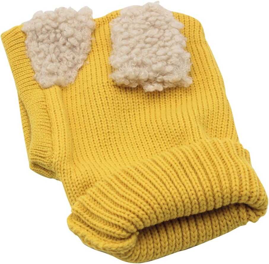 Baby Girls Boys Winter Hat Scarf Earflap Hood Scarves Caps (Yellow)