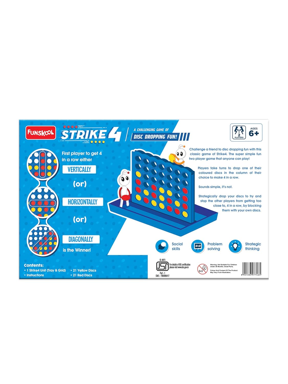 Funskool Games Strike 4 Classic Disc Dropping Game