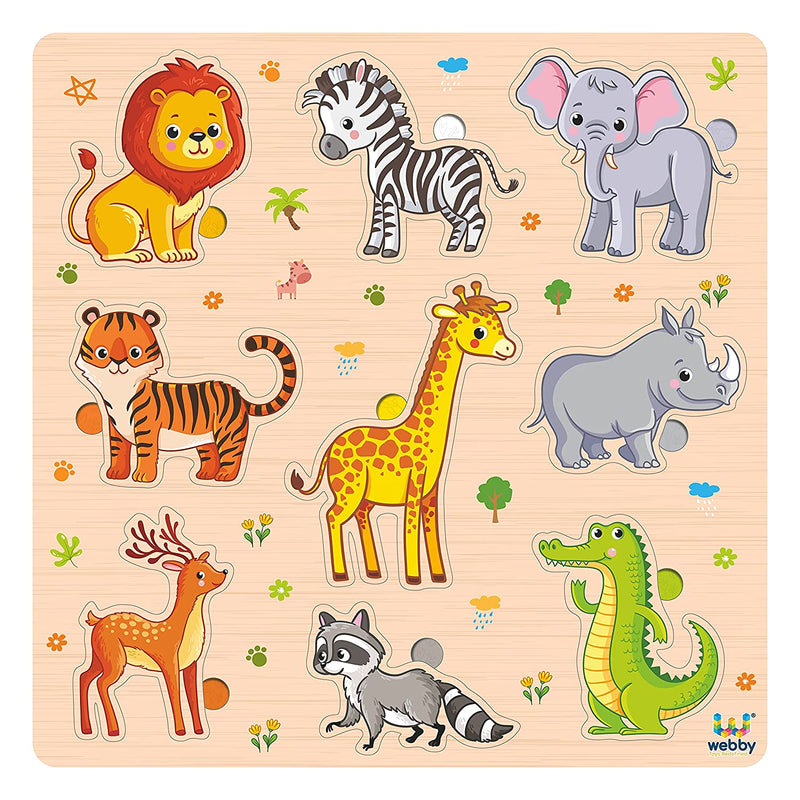 Webby 12 x 12 Animals Wooden Board Puzzle