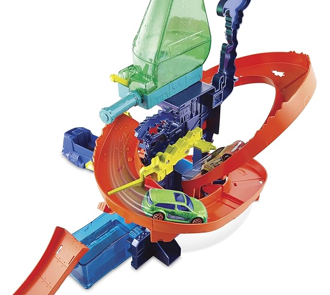 Hot Wheels® Color Shifters™ Science Lab with 1:64 Scale Cars, Track, Waterfall Ages 3 and Older