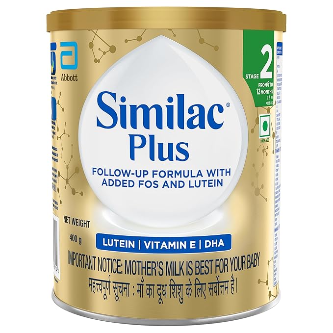 Similac Infant Plus Stage 2 Follow-Up Formula Powder From 6 To 12 Months 400G Tin With Hmo, Supports Baby'S Immunity And Brain Development