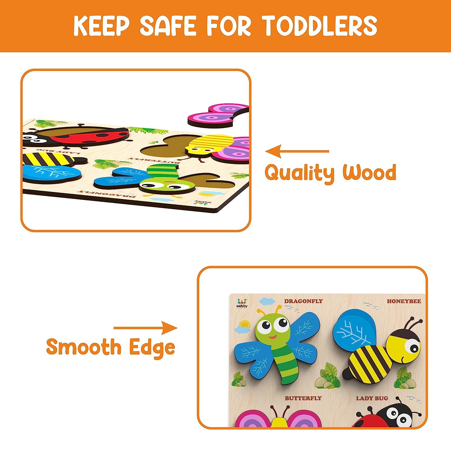 Webby Wooden Insects 3D Puzzle