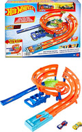 Hot Wheels Circuit looping of the extreme, Box Circuit 2 Cars in scale 1/64, Easy to Store, HTK17