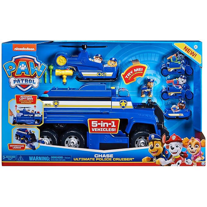 Paw Patrol Chase Patrol Cruiser Vehicle With Collectible Figure