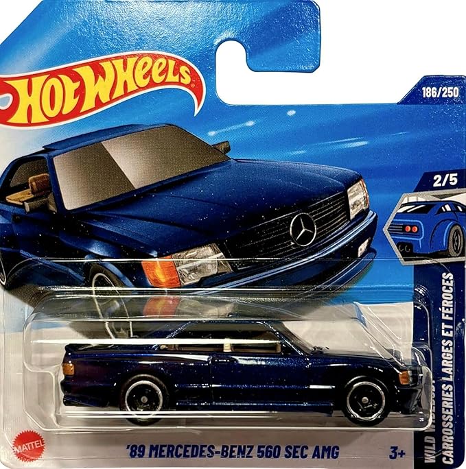 Hot Wheels - '89 Mercedes-Benz 560 SEC AMG 2/5 - Dark Blue Luxury Coupe in 1:64